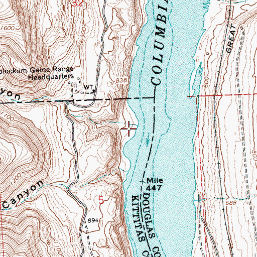 Topographic Map of Whitson Canyon, WA