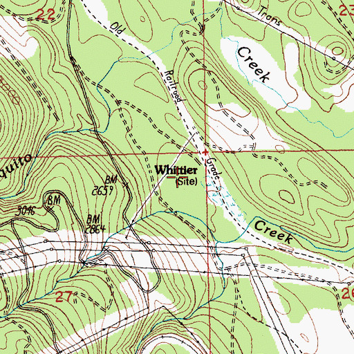 Topographic Map of Whittier, WA