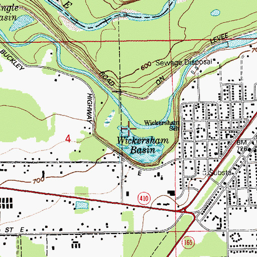 Topographic Map of Wickersham Basin, WA