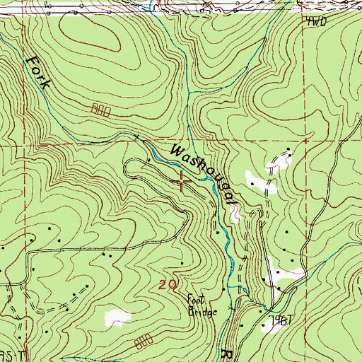 Topographic Map of Wildboy Creek, WA