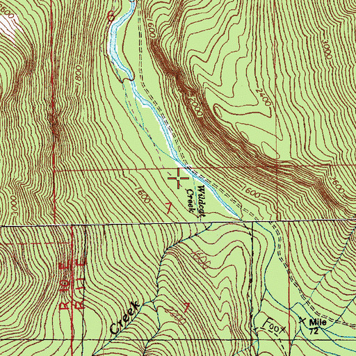 Topographic Map of Wildcat Creek, WA