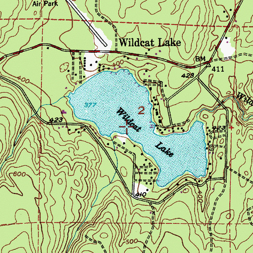 Topographic Map of Wildcat Lake, WA