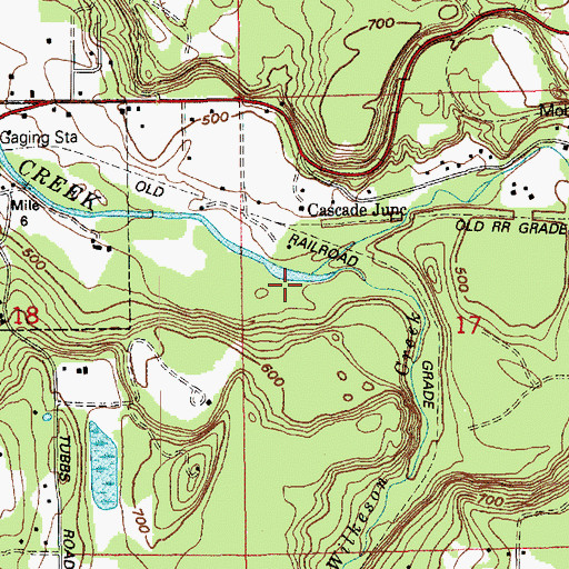Topographic Map of Wilkeson Creek, WA