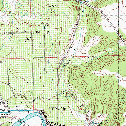 Topographic Map of Williams Canyon, WA