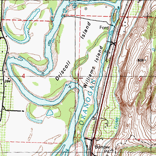 Topographic Map of Williams Island, WA