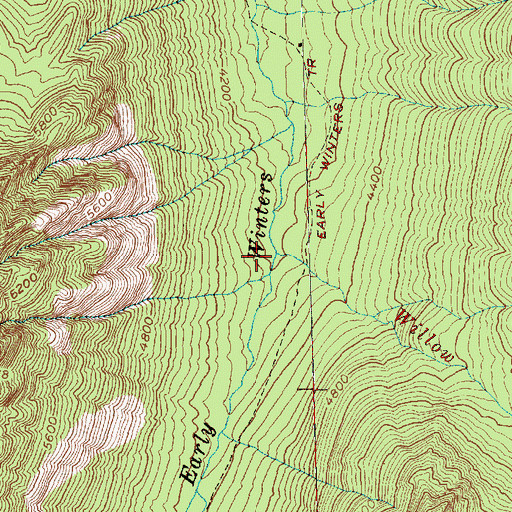 Topographic Map of Willow Creek, WA