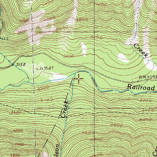 Topographic Map of Wilson Creek, WA