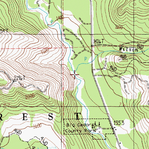 Topographic Map of Wilson Creek, WA