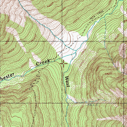 Topographic Map of Winchester Creek, WA