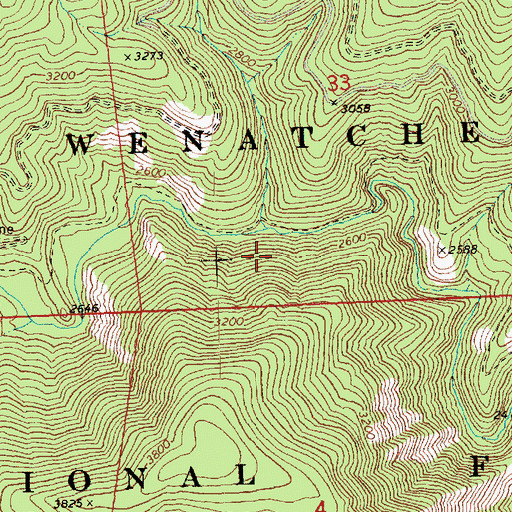 Topographic Map of Windy Creek, WA