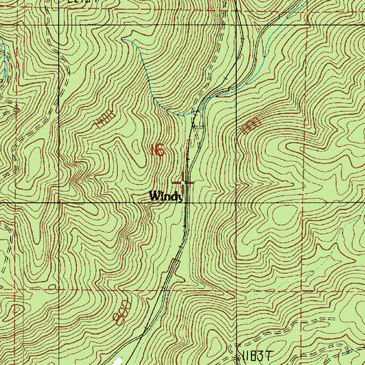 Topographic Map of Windy Siding, WA