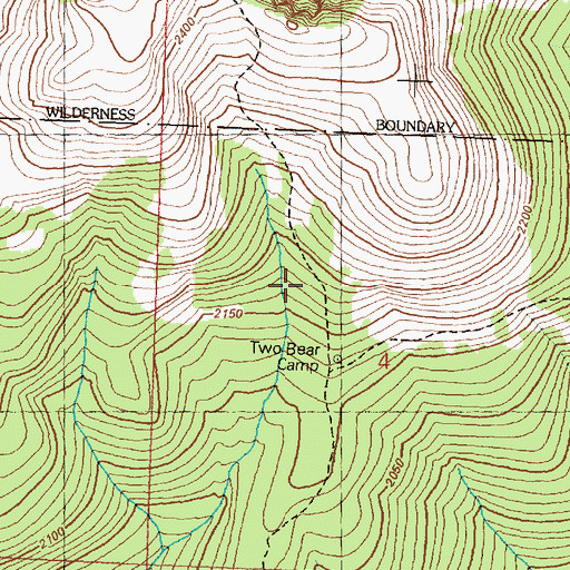 Topographic Map of Windy Trail, WA