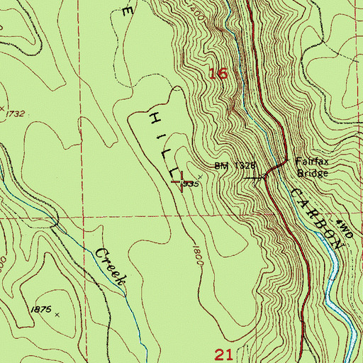 Topographic Map of Wingate Hill, WA