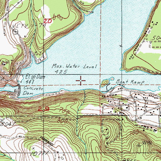 Topographic Map of Winston Creek, WA