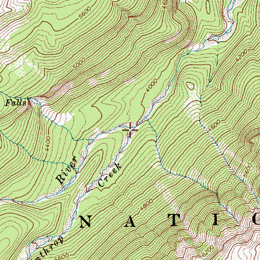 Topographic Map of Winthrop Creek, WA