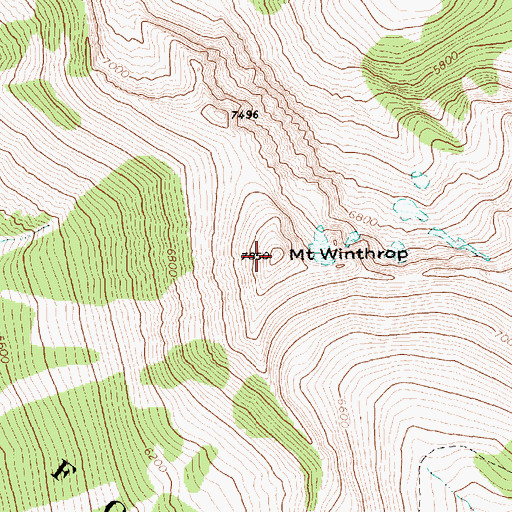 Topographic Map of Mount Winthrop, WA