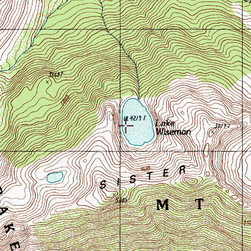Topographic Map of Lake Wiseman, WA
