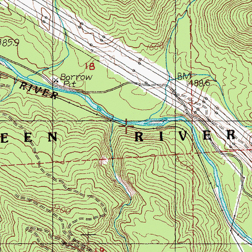 Topographic Map of Wolf Creek, WA