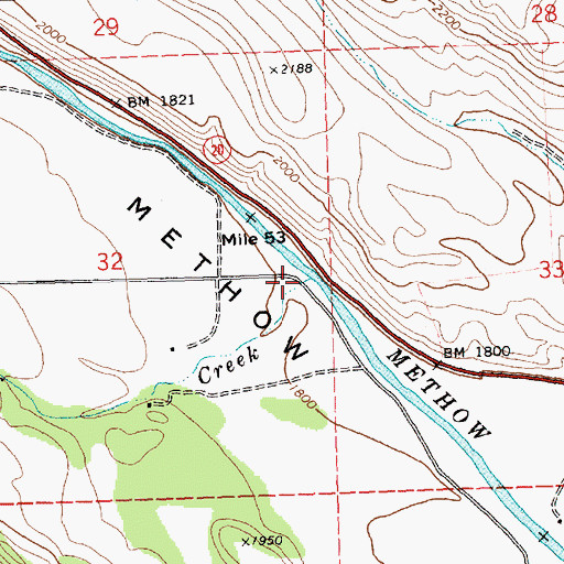 Topographic Map of Wolf Creek, WA