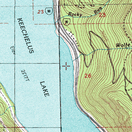 Topographic Map of Wolfe Creek, WA