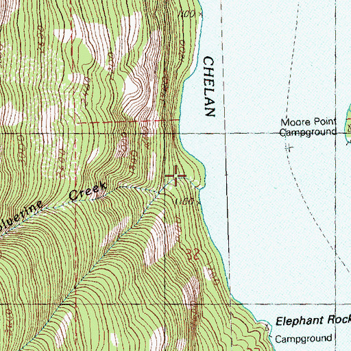 Topographic Map of Wolverine Creek, WA