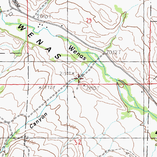 Topographic Map of Woodcamp Canyon, WA