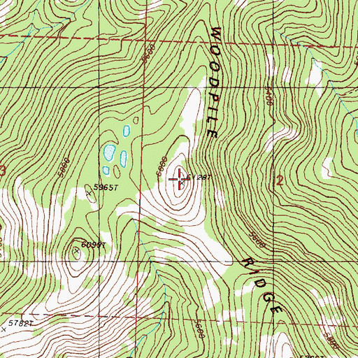 Topographic Map of Woodpile Ridge, WA