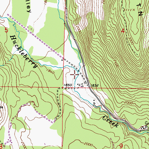 Topographic Map of Wrights Valley, WA