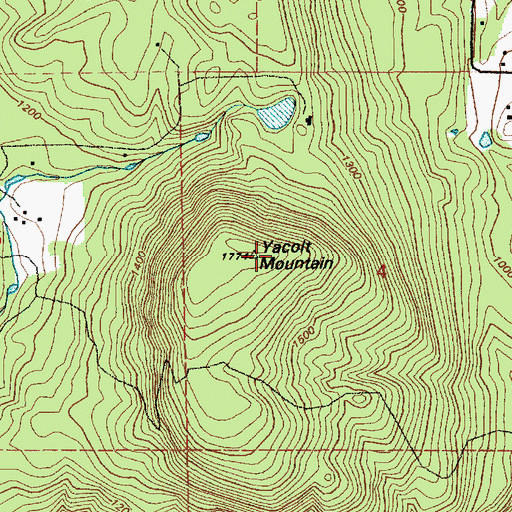 Topographic Map of Yacolt Mountain, WA