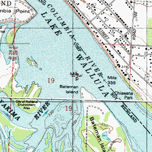 Topographic Map of Yakima River, WA