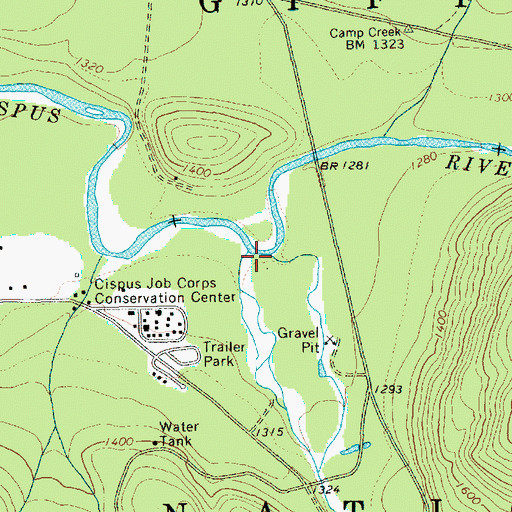 Topographic Map of Yellowjacket Creek, WA