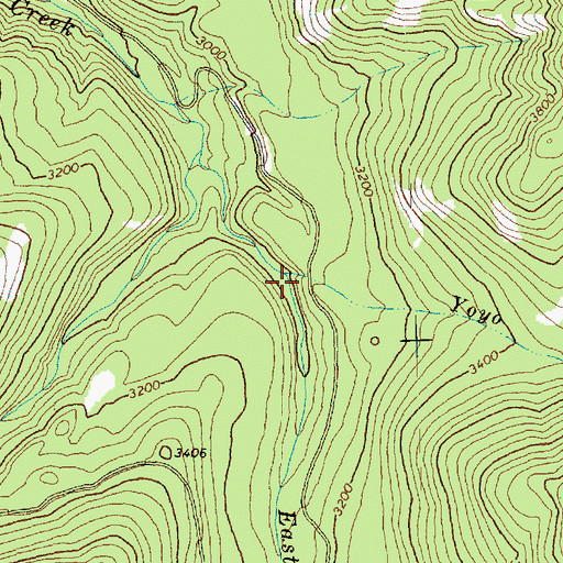 Topographic Map of Yoyo Creek, WA