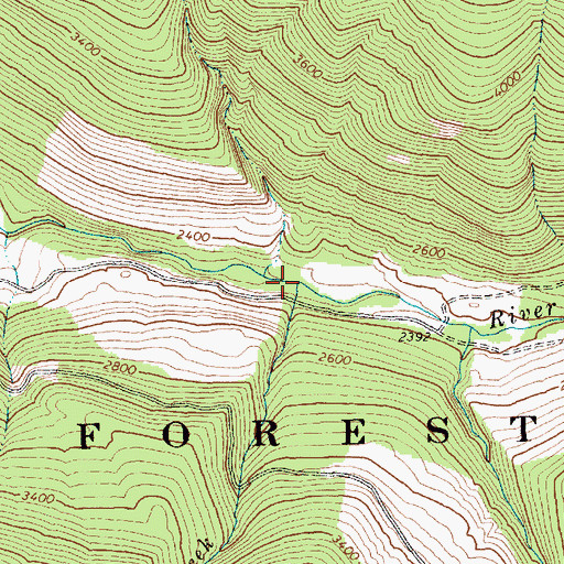 Topographic Map of Yozoo Creek, WA