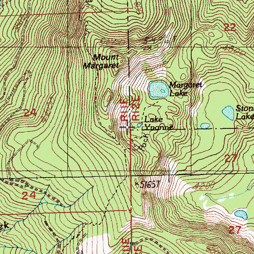 Topographic Map of Lake Yvonne, WA