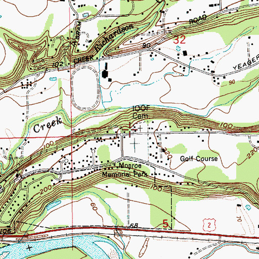 Topographic Map of Independent Order of Odd Fellows Cemetery, WA
