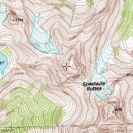 Topographic Map of North Spectacle Butte, WA