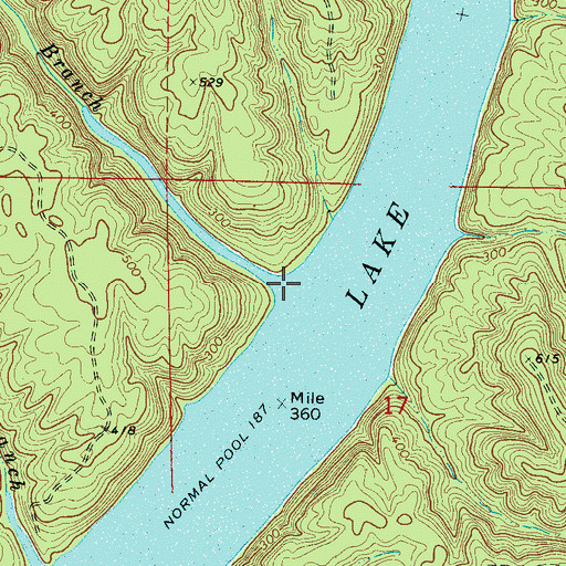 Topographic Map of Panther Branch, AL