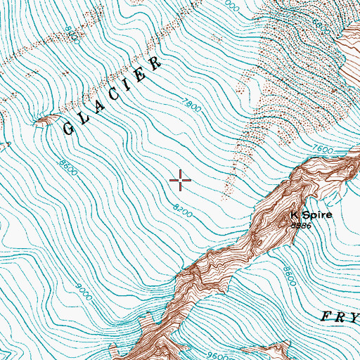 Topographic Map of Mount Rainier National Park, WA