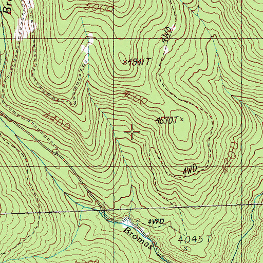 Topographic Map of Okanogan National Forest, WA