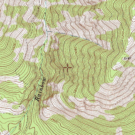 Topographic Map of Lake Chelan National Recreation Area, WA