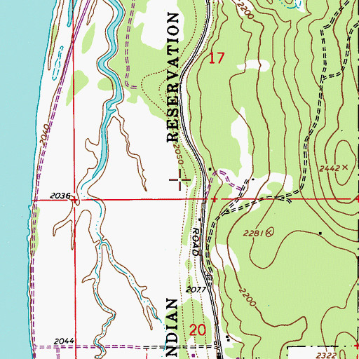 Topographic Map of Kalispel Reservation, WA