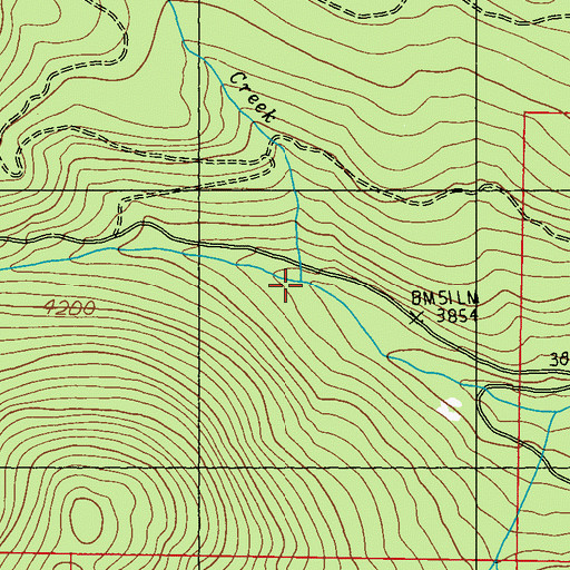 Topographic Map of Dry Creek, WA