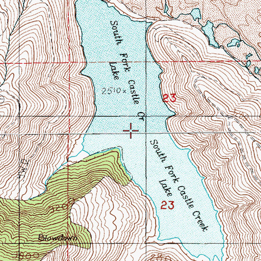 Topographic Map of Castle Lake, WA