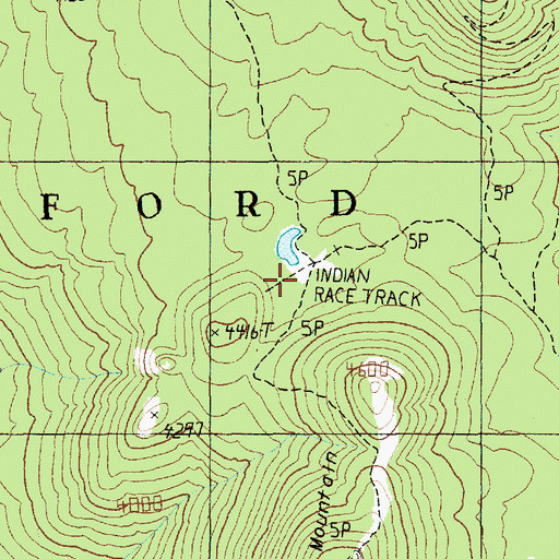 Topographic Map of Indian Race Track, WA