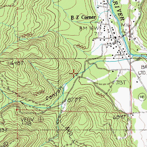 Topographic Map of McIlroy Canyon, WA