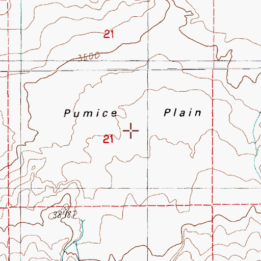 Topographic Map of Pumice Plain, WA