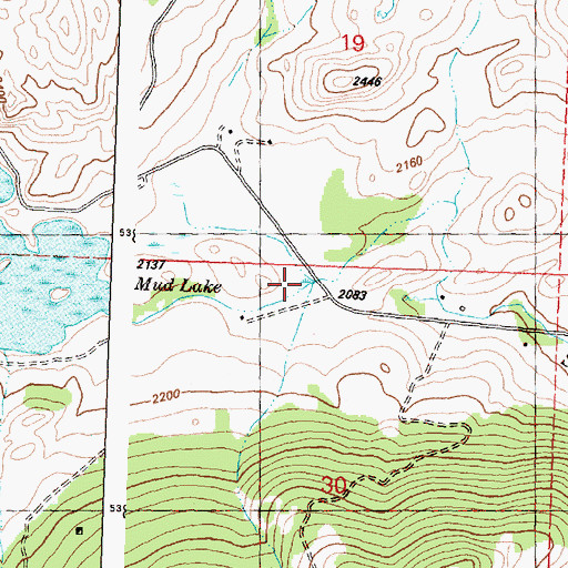 Topographic Map of Burden Draw, WA