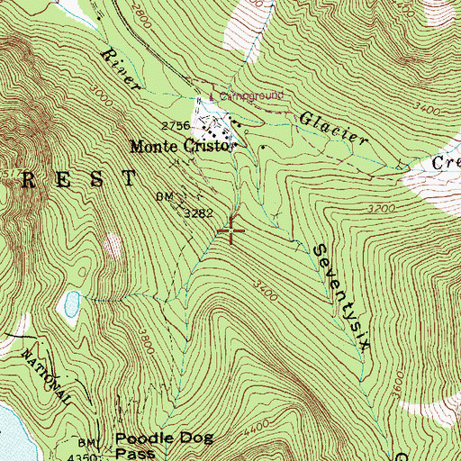 Topographic Map of Sunday Falls, WA