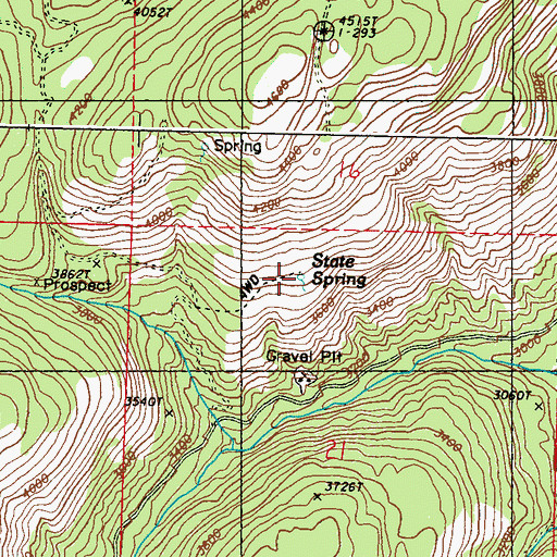 Topographic Map of State Spring, WA