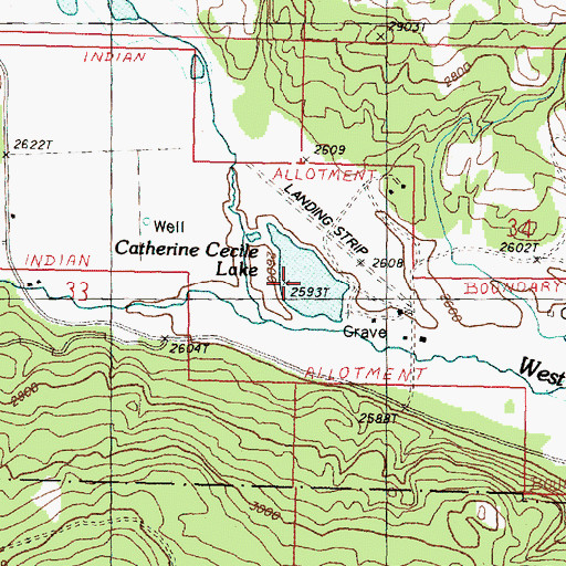 Topographic Map of Cathrene Cecile Lake, WA